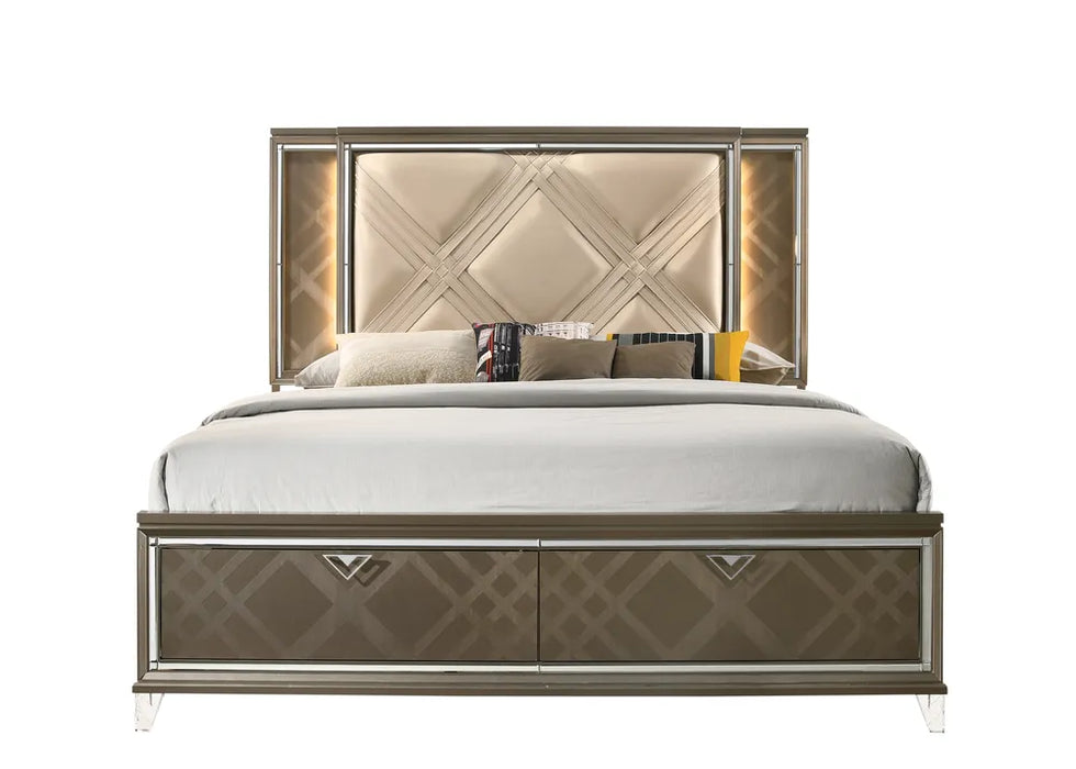 ACME Skylar Full Bed W/Led & Storage 25335F