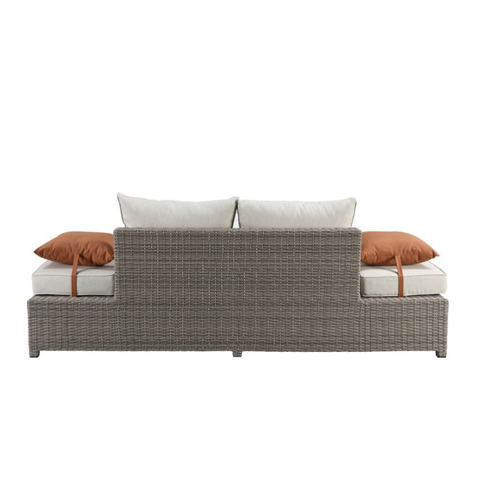 ACME Salena Patio Sofa W/2 Pillows & Ottoman 45015