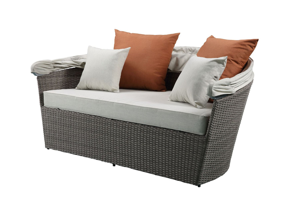 ACME Salena Patio Canopy Sofa W/4 Pillows & Ottoman 45025
