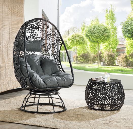 ACME Hikre Patio Lounge Chair & Side Table 45113