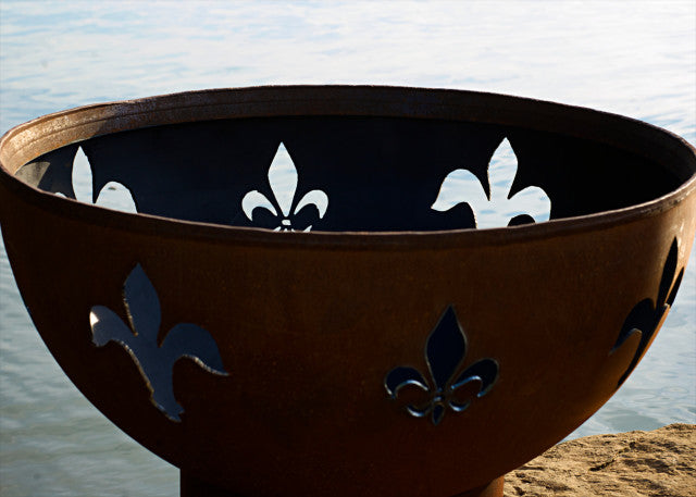 Fire Pit Art - Fleur De Lis