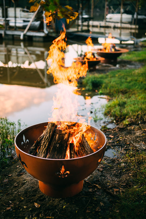 Fire Pit Art - Fleur De Lis