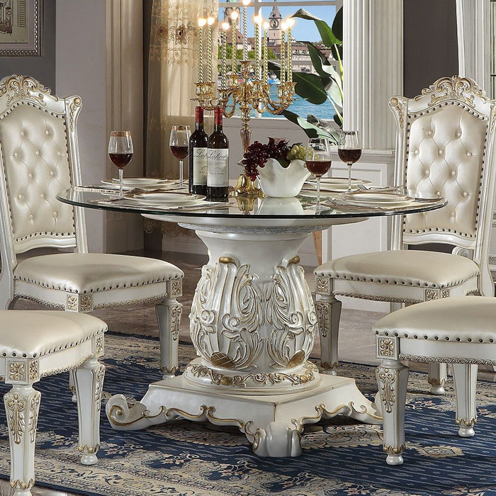 ACME Vendome Round Dining Table W/Pedestal Base DN01524