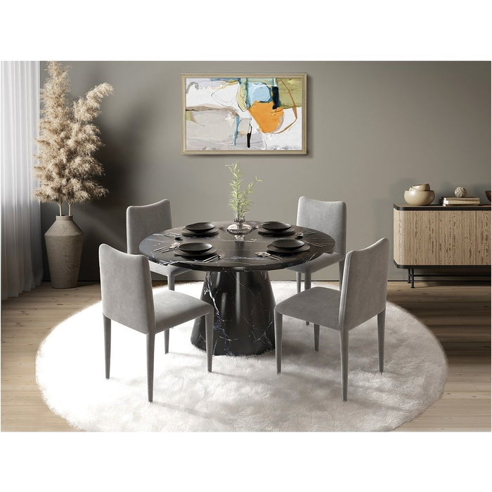 ACME Hollis Dining Table W/Engineering Stone Top DN02155